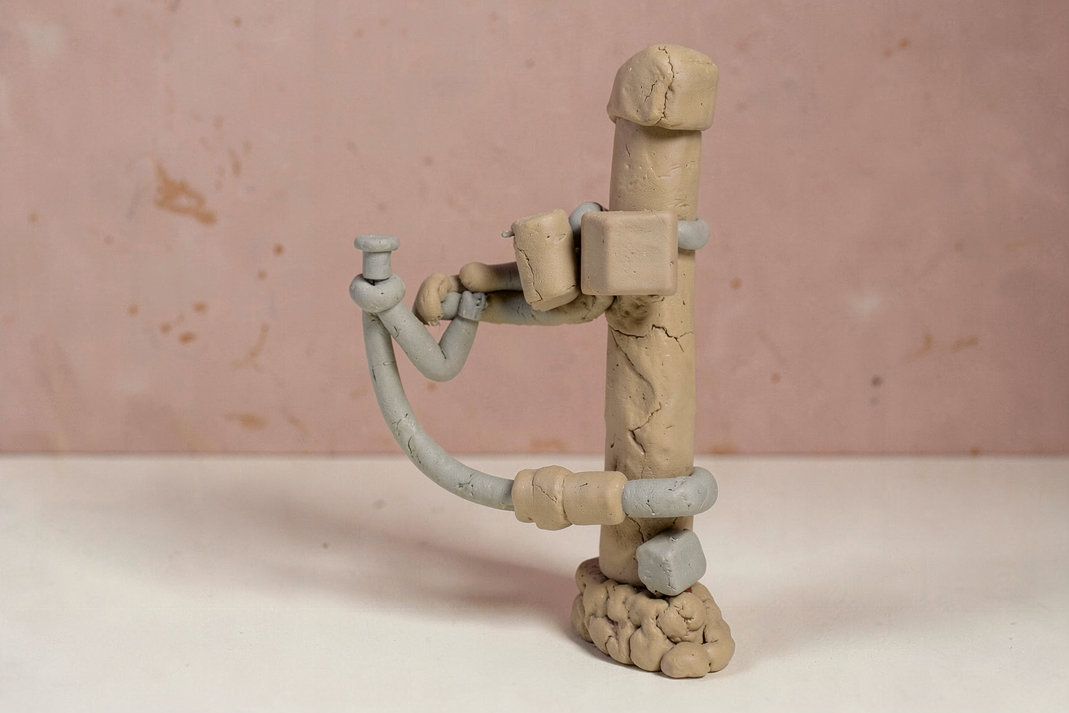Clay-diorama editorial illustration related to Autonomous Wellhead Monitoring And Pressure Adjusting System.