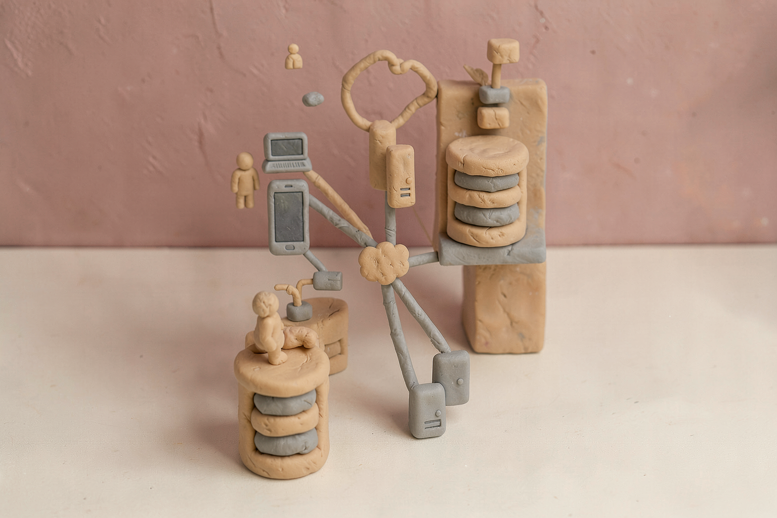 Clay-diorama editorial illustration related to System And Method Of Evaluating Player Traits.