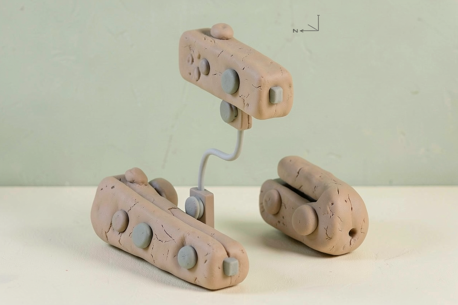 Clay-diorama editorial illustration related to Operation Device.