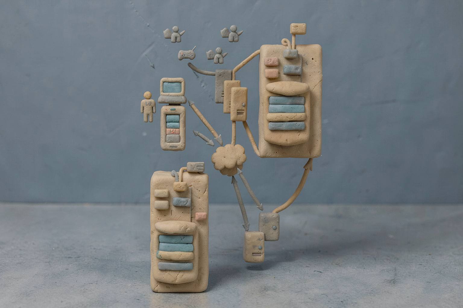 Clay-diorama editorial illustration related to System And Method Of Evaluating Player Traits.